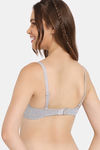 Rosaline Everyday Essentials Double Layered Non Wired 3/4Th Coverage T-Shirt Bra - Grey Melange — thumbnail 2